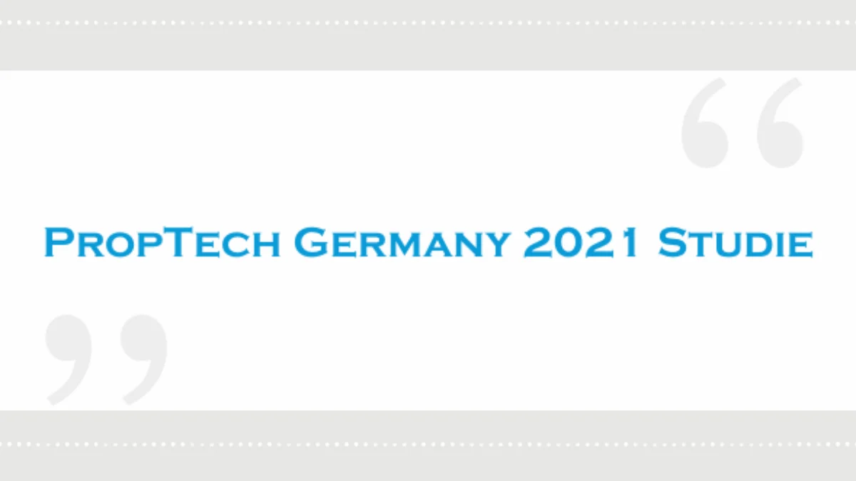 Cover: PropTech Germany 2021 Studie